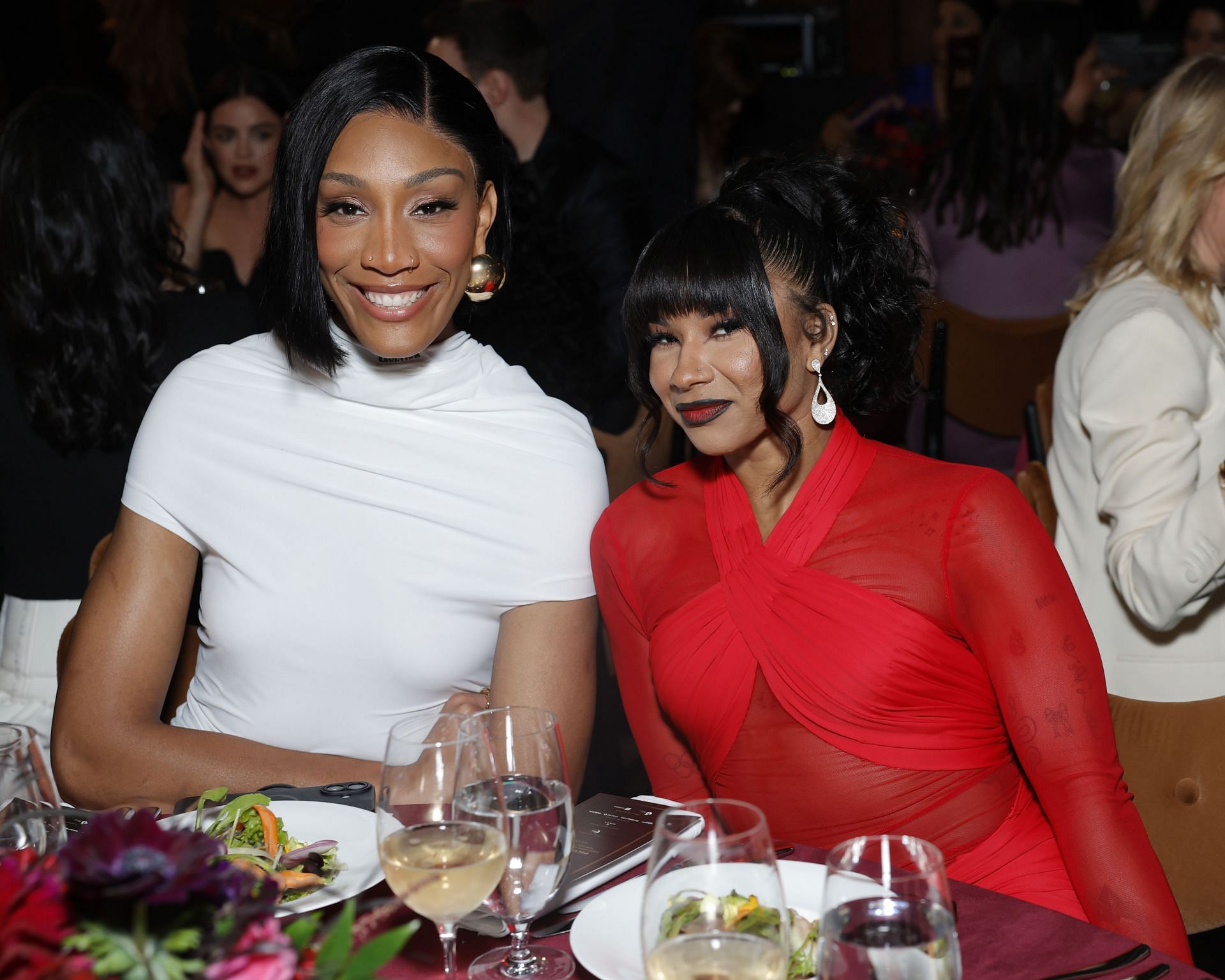 Jordan Chiles and A'ja Wilson at the TIME Women Of The Year Gala - Inside - Source: Getty